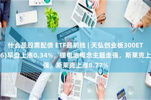 什么是股票配债 ETF最前线 | 天弘创业板300ETF(159836)早盘上涨0.34%，锂电池概念主题走强，斯莱克上涨8.77%