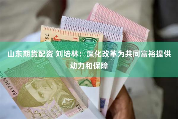 山东期货配资 刘培林：深化改革为共同富裕提供动力和保障