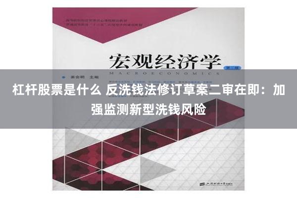 杠杆股票是什么 反洗钱法修订草案二审在即：加强监测新型洗钱风险