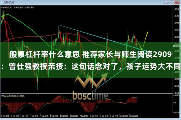 股票杠杆率什么意思 推荐家长与师生阅读2909：曾仕强教授亲授：这句话念对了，孩子运势大不同