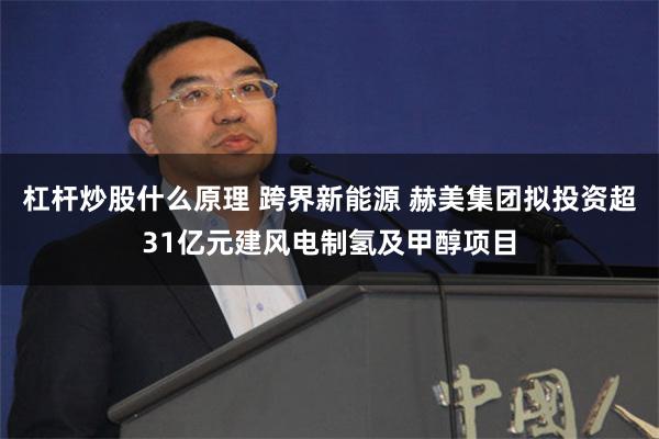 杠杆炒股什么原理 跨界新能源 赫美集团拟投资超31亿元建风电制氢及甲醇项目