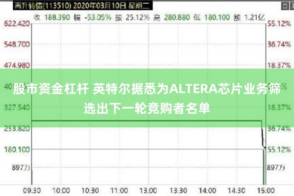 股市资金杠杆 英特尔据悉为ALTERA芯片业务筛选出下一轮竞购者名单