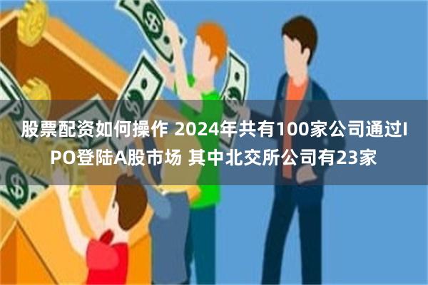 股票配资如何操作 2024年共有100家公司通过IPO登陆A股市场 其中北交所公司有23家