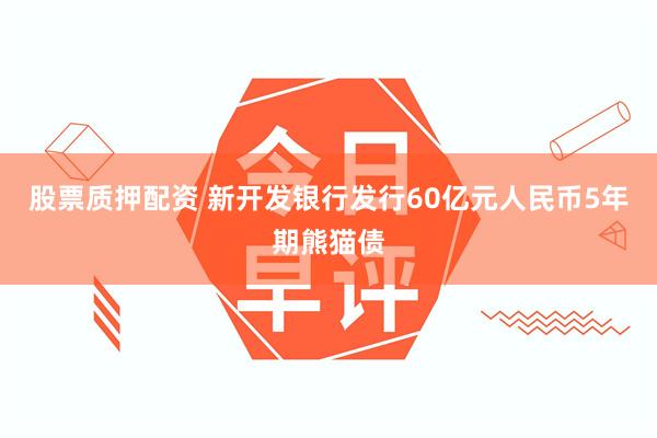 股票质押配资 新开发银行发行60亿元人民币5年期熊猫债